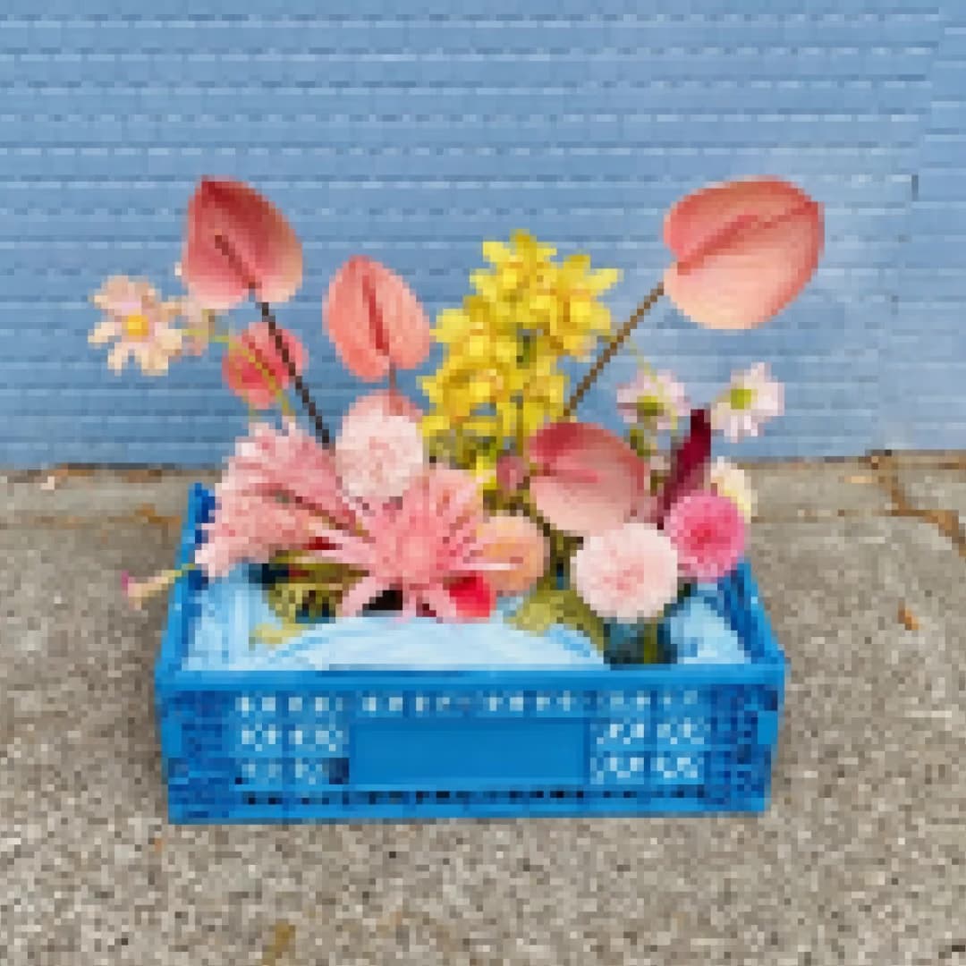 flower arrangement video enhanced with AI