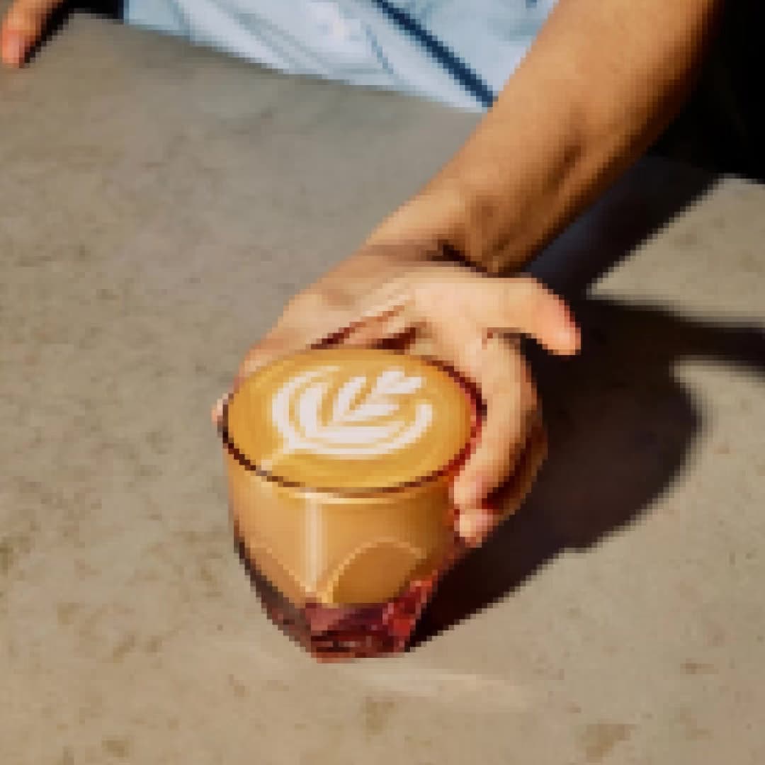 coffee cup close-up video enhanced with AI