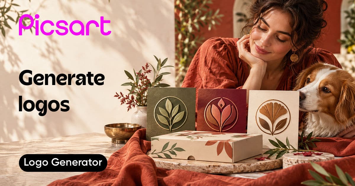 Generate logos with Picsart's AI logo generator